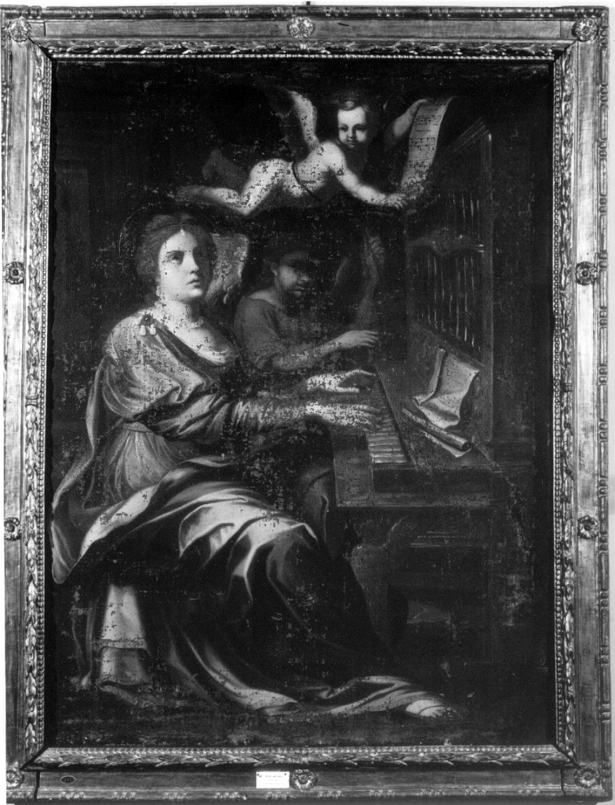 Santa Cecilia patrona della musica (dipinto, opera isolata) - ambito Italia centro-settentrionale (prima metà sec. XVII)