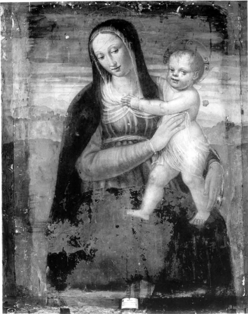 Madonna con Bambino (dipinto, opera isolata) di Campilli Bernardino (attribuito) (prima metà sec. XVI)