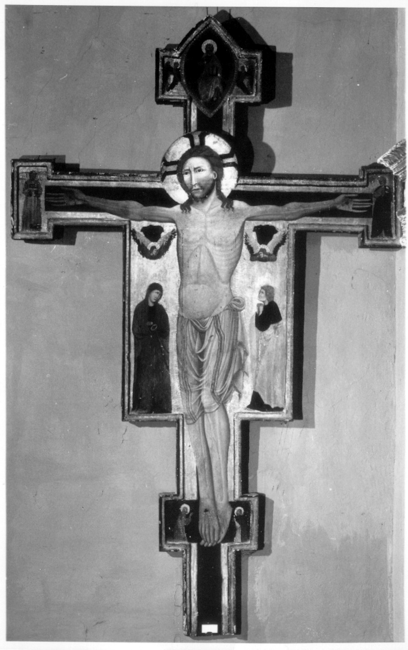 Cristo crocifisso tra Santi (croce dipinta, opera isolata) di Maestro di Cesi (attribuito) (inizio sec. XIII)