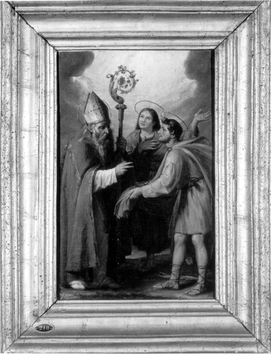 Santo vescovo e Santi (dipinto, opera isolata) - ambito umbro-laziale (prima metà sec. XIX)