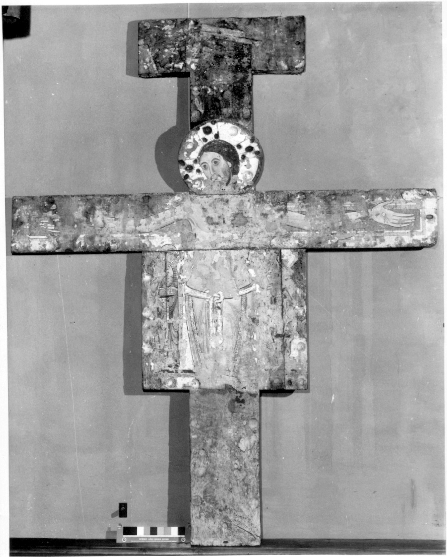 Cristo crocifisso tra Santi (croce dipinta, opera isolata) - bottega umbra (metà sec. XII)