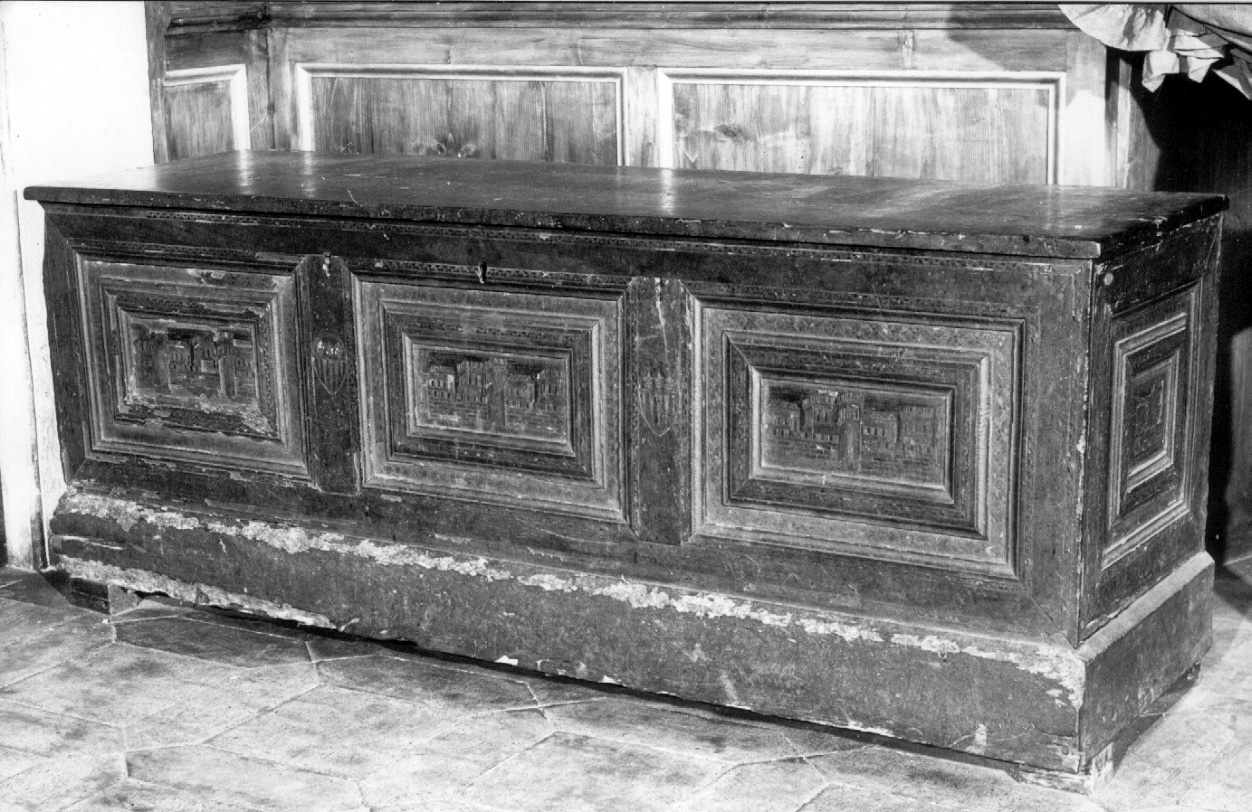 cassone, opera isolata - bottega umbra (prima metà sec. XV)