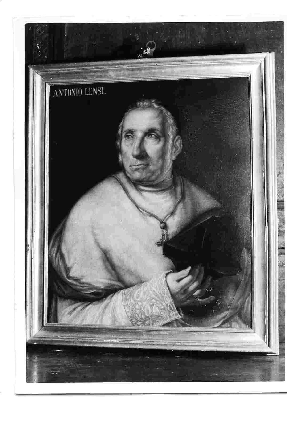 Don Antonio Lensi (dipinto, opera isolata) di Barboni Vincenzo (prima metà sec. XIX)