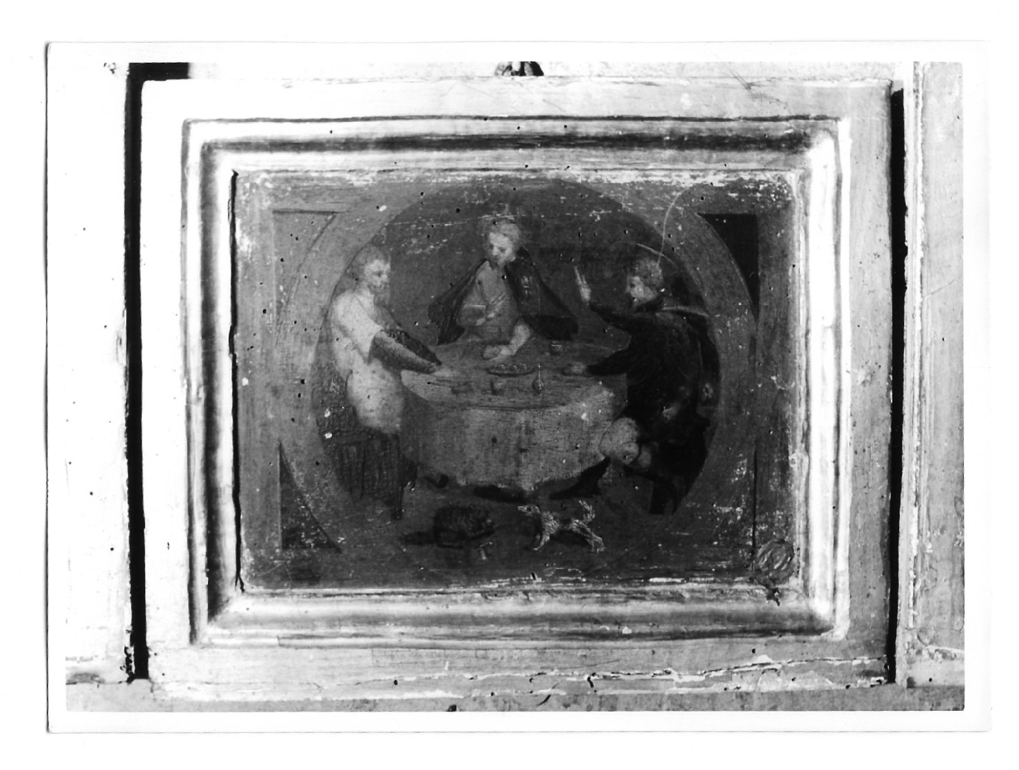 cena in Emmaus (dipinto, elemento d'insieme) di Raffaellino del Colle (maniera) (sec. XVI)