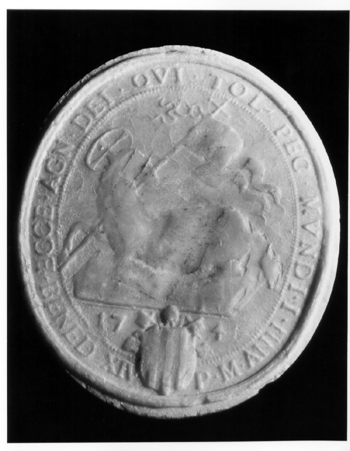 adorazione dell'Agnus Dei (matrice, insieme) - bottega umbra (sec. XVIII)