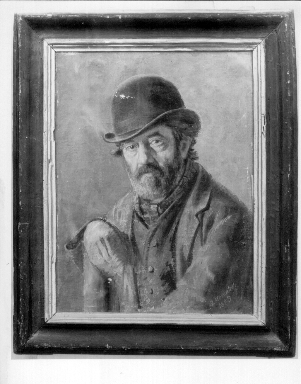 ritratto d'uomo (dipinto, opera isolata) di Moscatelli Giuseppe (sec. XIX)