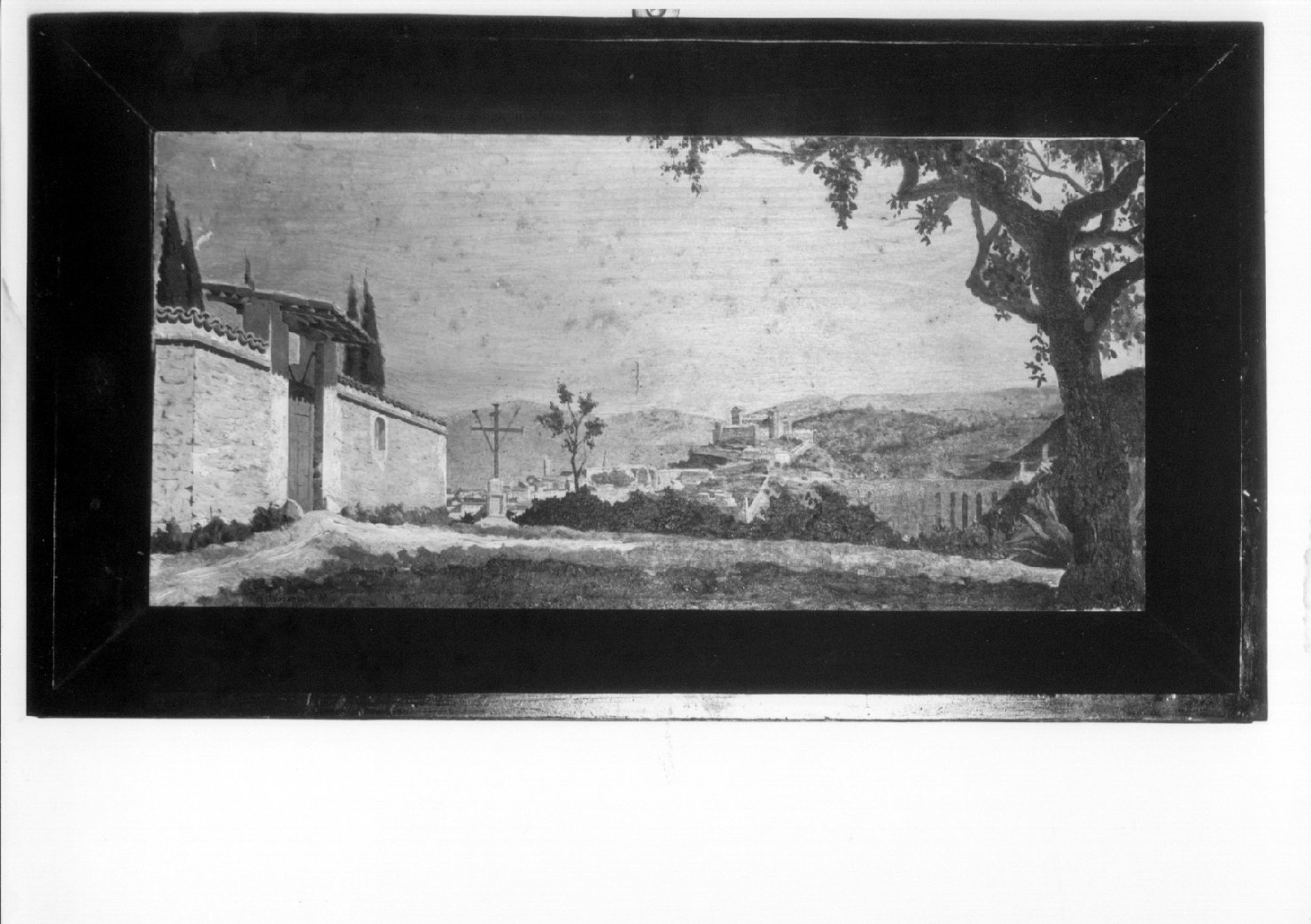 veduta di Spoleto (dipinto, opera isolata) di Moscatelli Giuseppe (inizio sec. XIX)