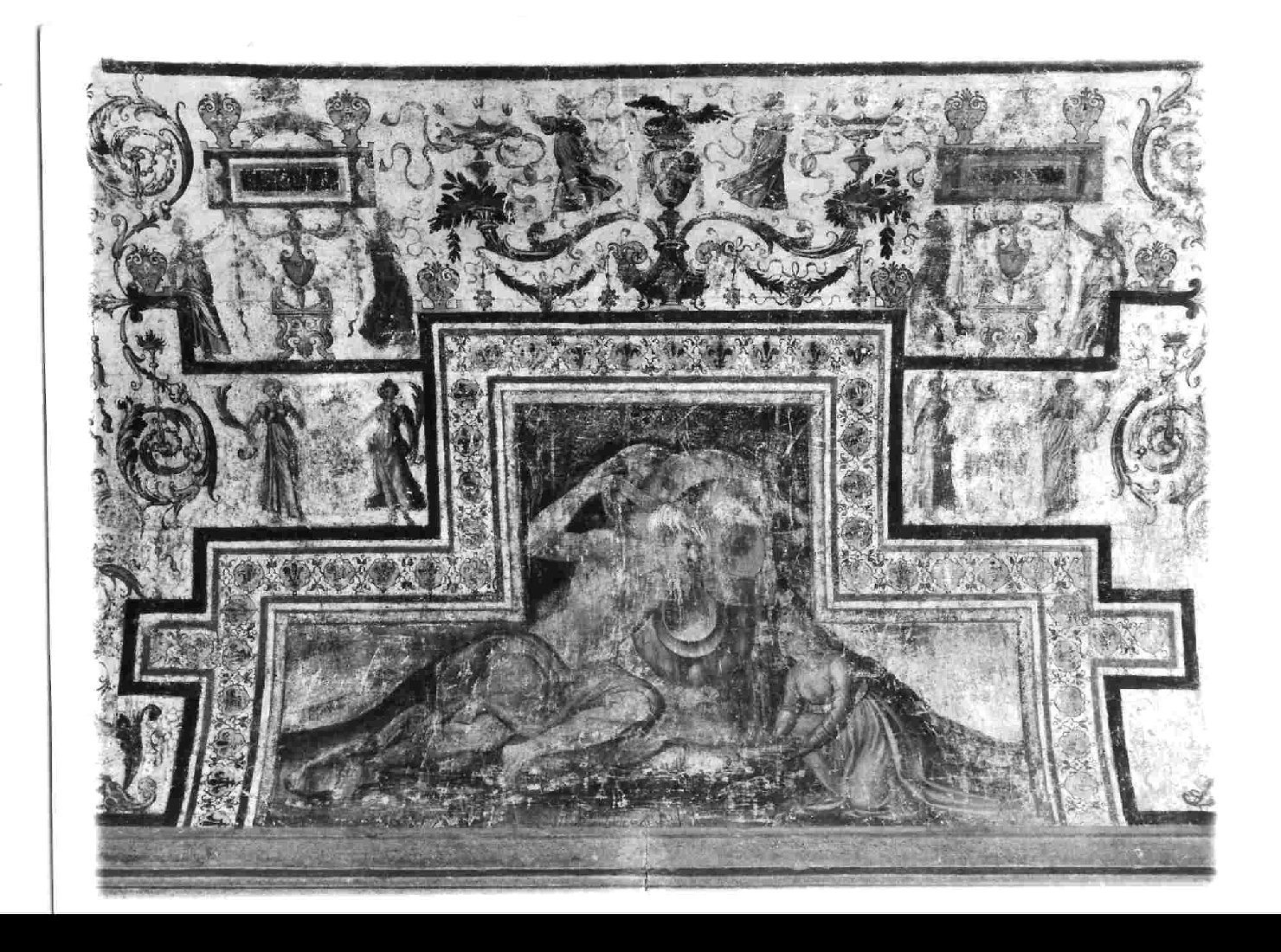 allegoria (dipinto, elemento d'insieme) di Gherardi Cristoforo (bottega) (prima metà sec. XVI)