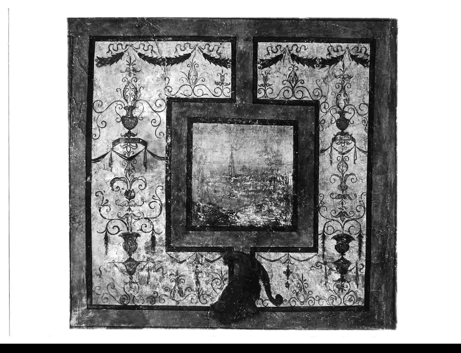 paesaggio e grottesche (dipinto, elemento d'insieme) di Gherardi Cristoforo (bottega) (prima metà sec. XVI)