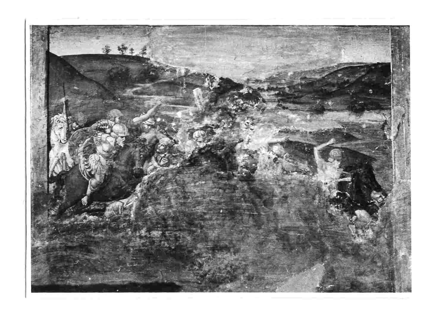 la battaglia di Canne (dipinto, elemento d'insieme) di Filotesio Nicola detto Cola dell'Amatrice (bottega) (prima metà sec. XVI)