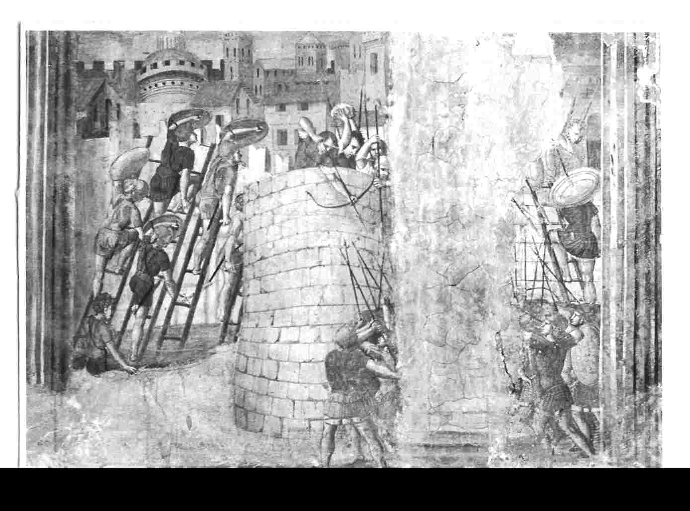 assedio di nuova Cartagine (dipinto, elemento d'insieme) di Filotesio Nicola detto Cola dell'Amatrice (bottega) (prima metà sec. XVI)