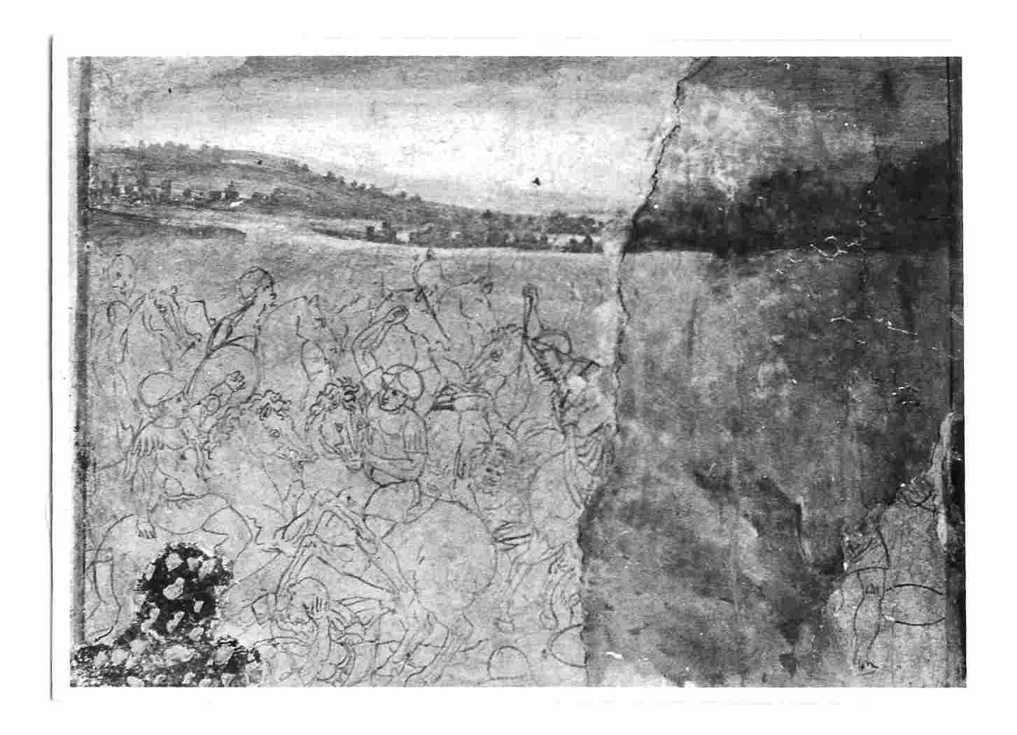 guerra contro i Nervi (dipinto, elemento d'insieme) di Filotesio Nicola detto Cola dell'Amatrice (bottega) (prima metà sec. XVI)