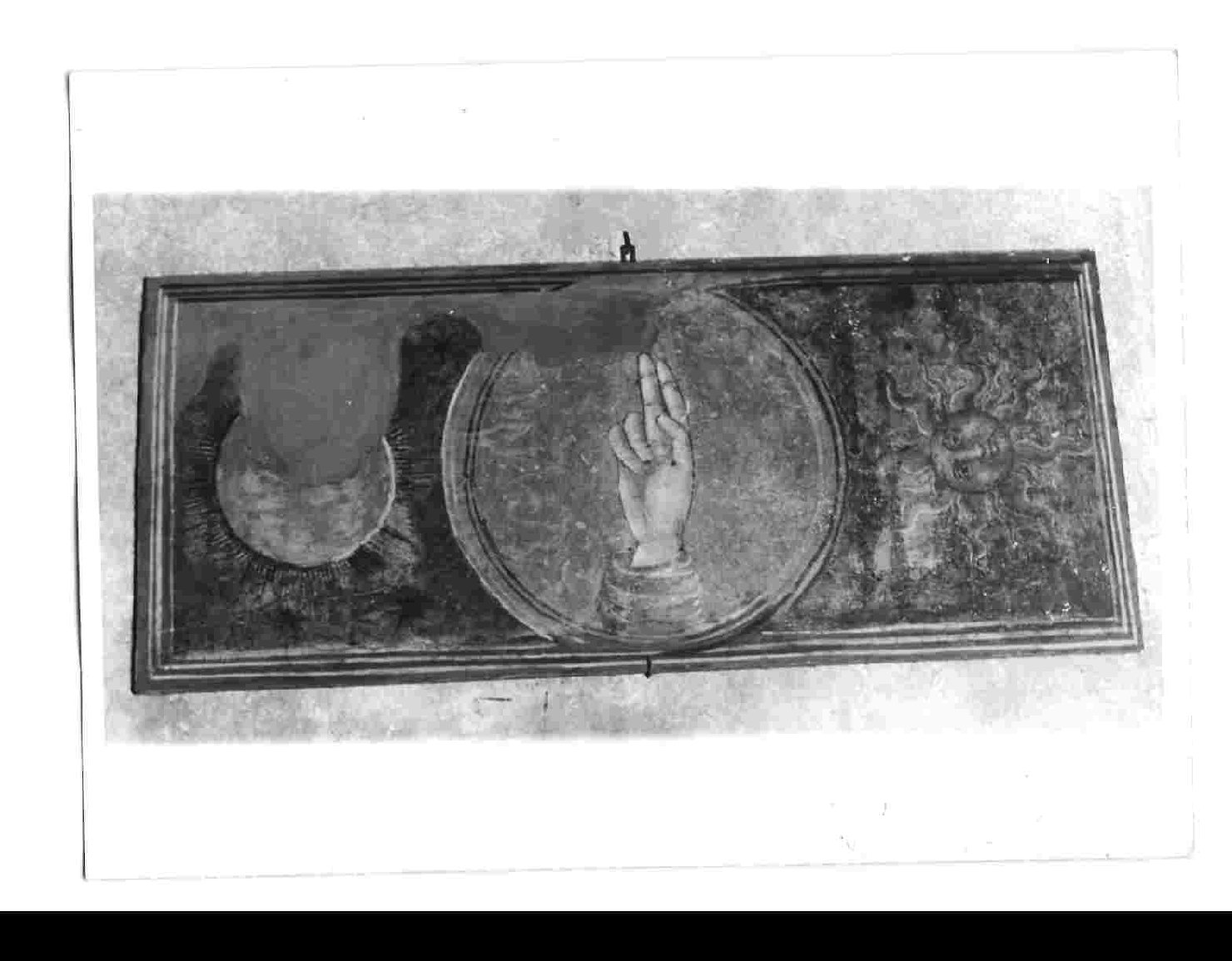simboli domenicani (dipinto, frammento) - ambito umbro (sec. XV)