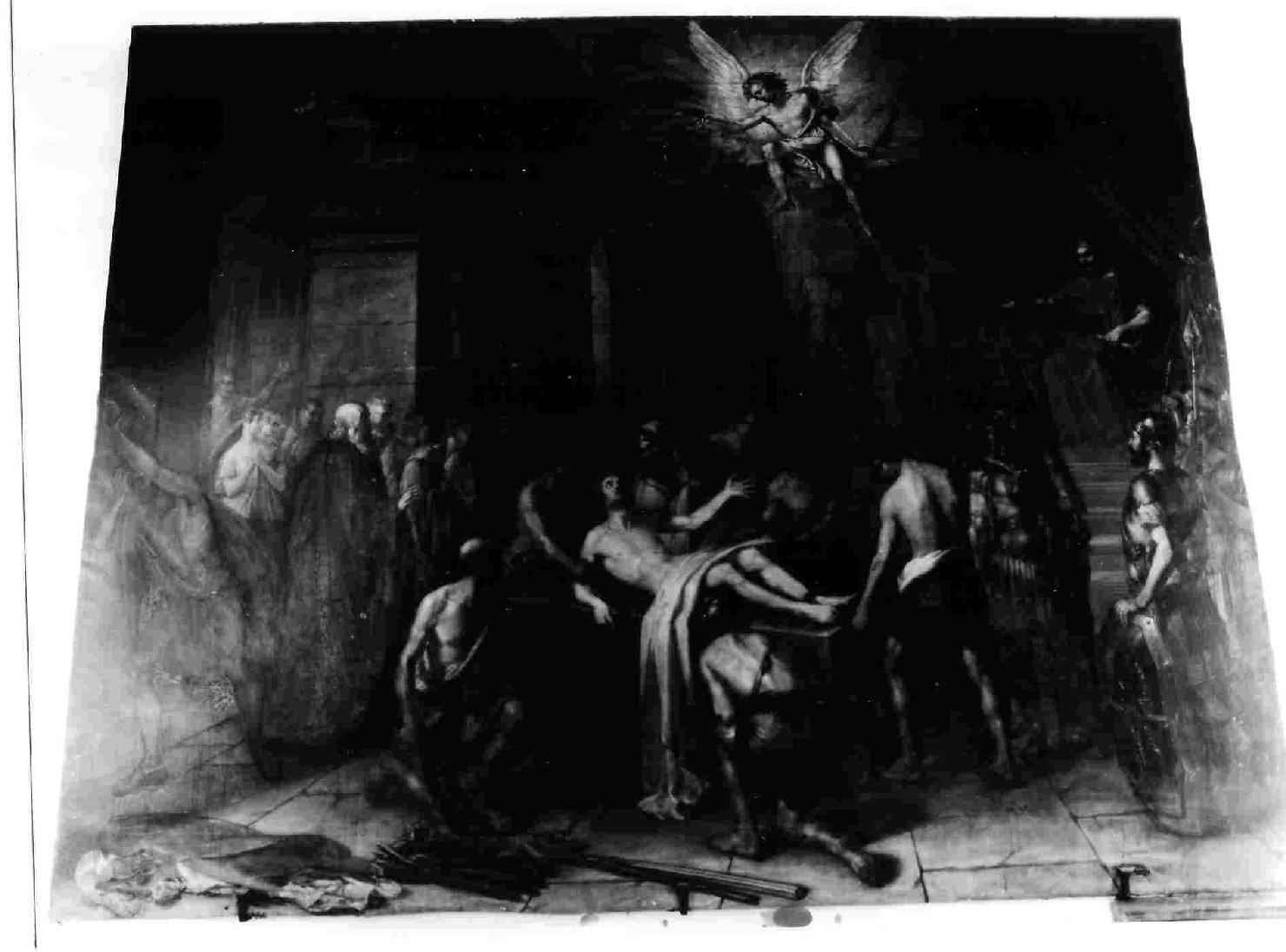 martirio di San Lorenzo (dipinto, opera isolata) di Barboni Vincenzo (sec. XIX)