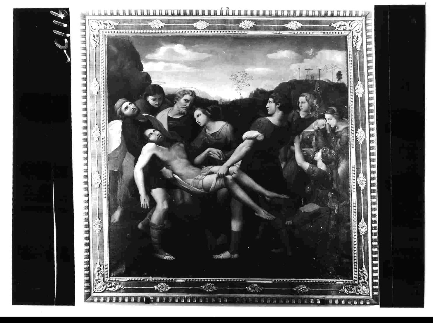 trasporto di Cristo al sepolcro (dipinto, opera isolata) di Polenzani Giovanni Battista (seconda metà sec. XIX)