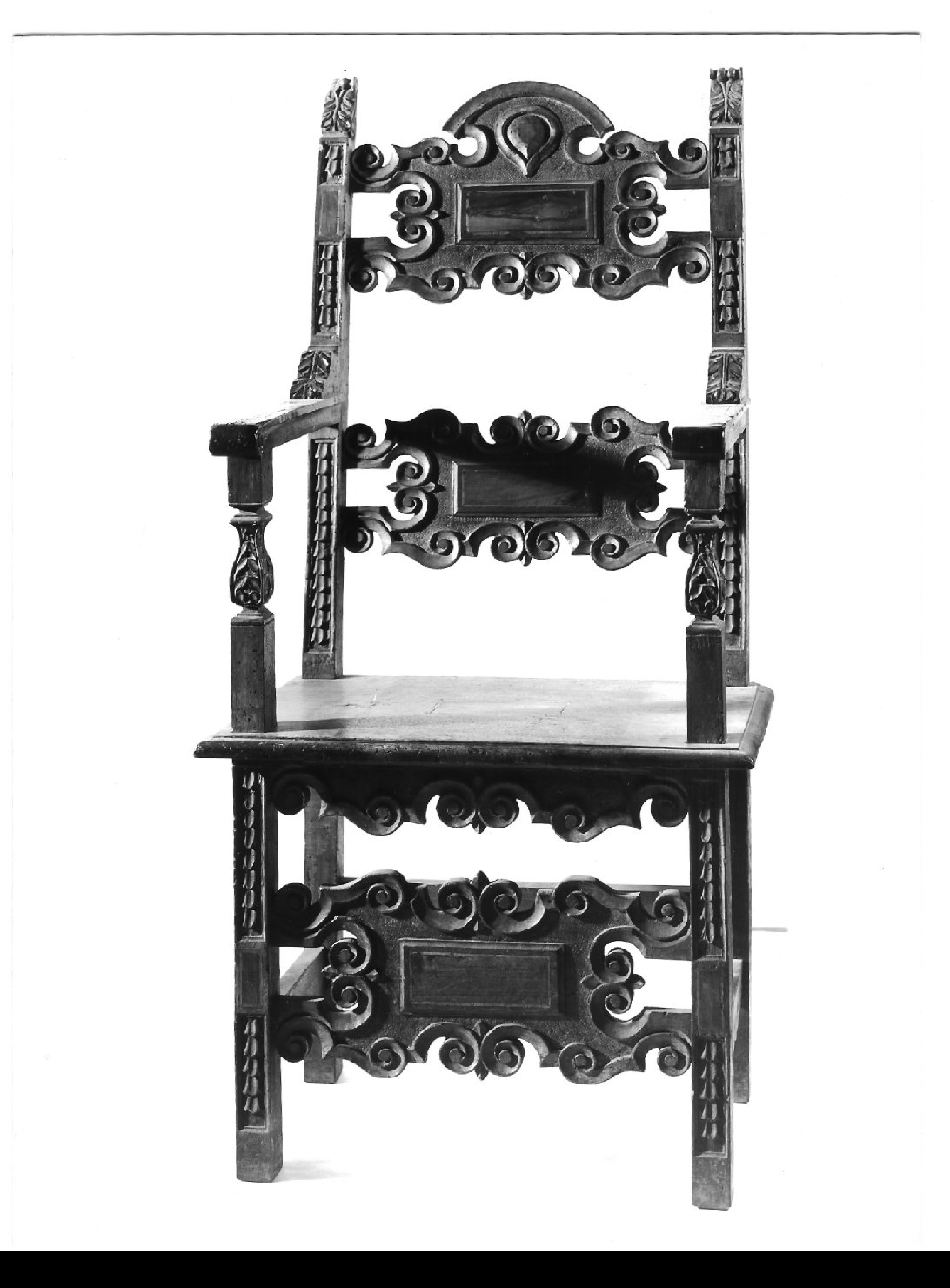 seggiolone, opera isolata - bottega Italia centrale (secc. XIX/ XX)