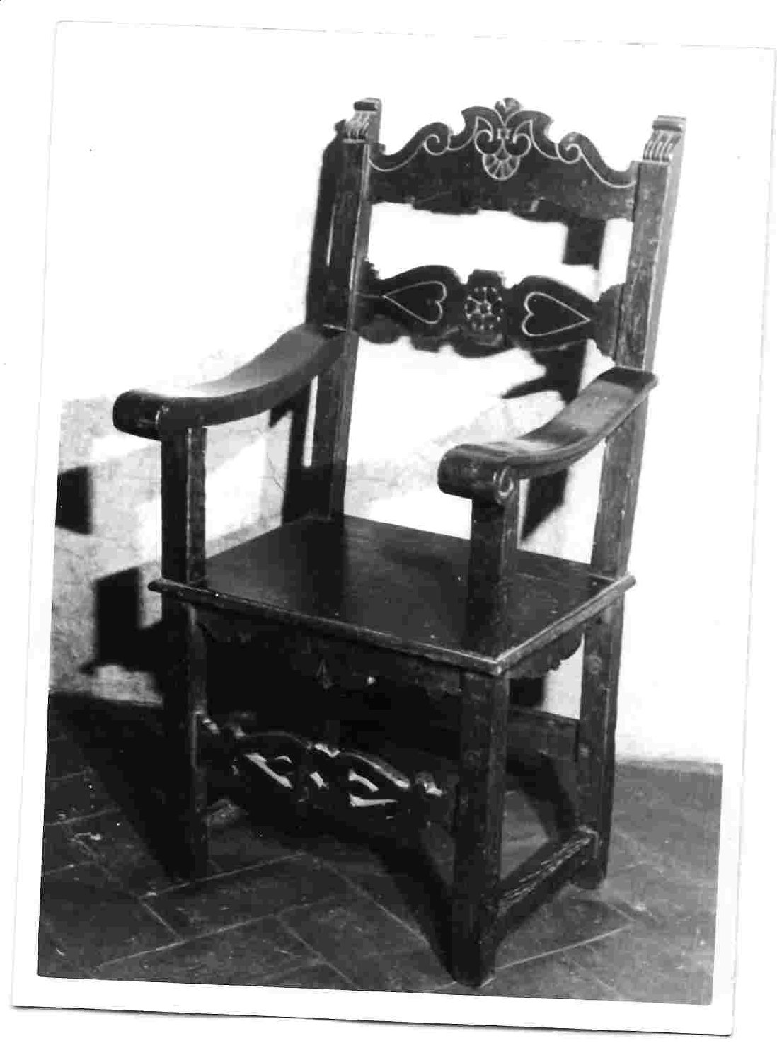 seggiolone, opera isolata - bottega Italia centrale (secc. XIX/ XX)