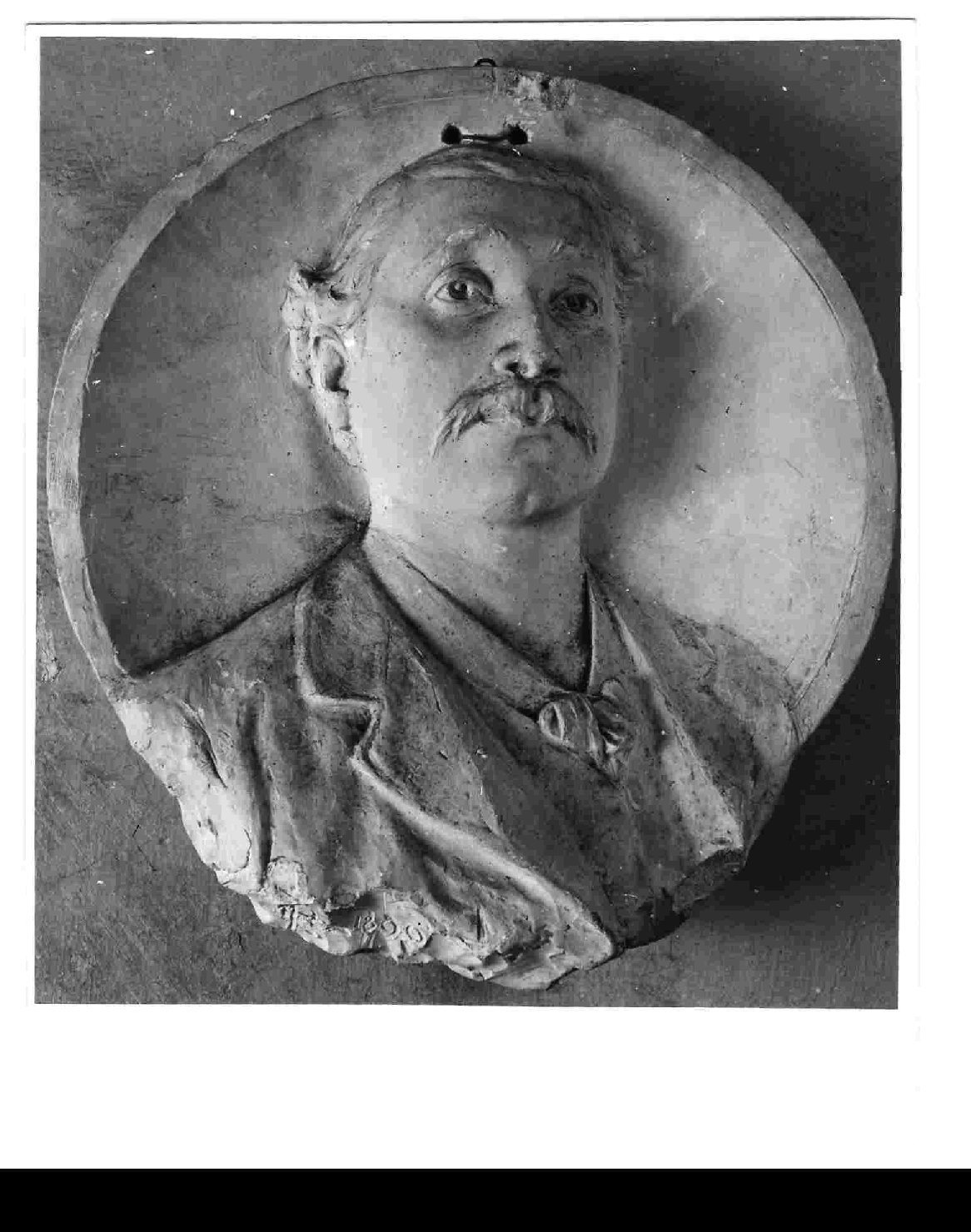 ritratto d'uomo (rilievo, opera isolata) di Palazzi Elmo (sec. XIX)