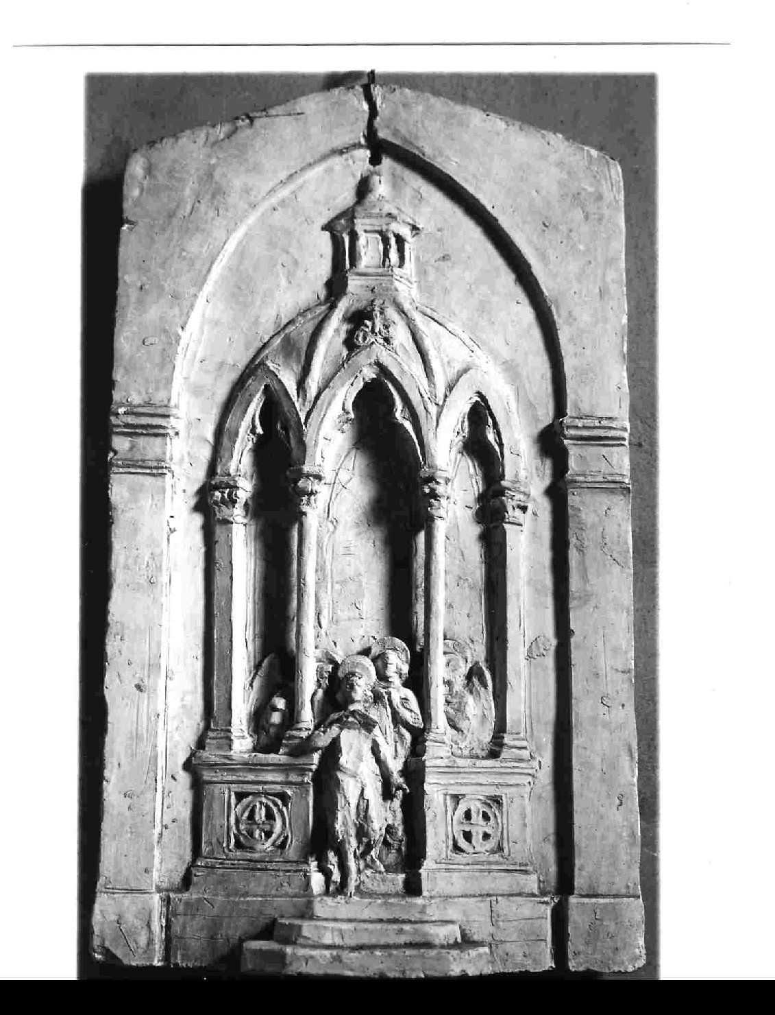 tempietto con angeli (rilievo, opera isolata) di Palazzi Elmo (inizio sec. XX)