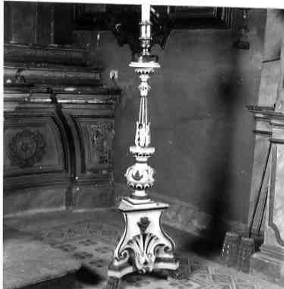 candelabro, serie - bottega umbra (prima metà sec. XIX)