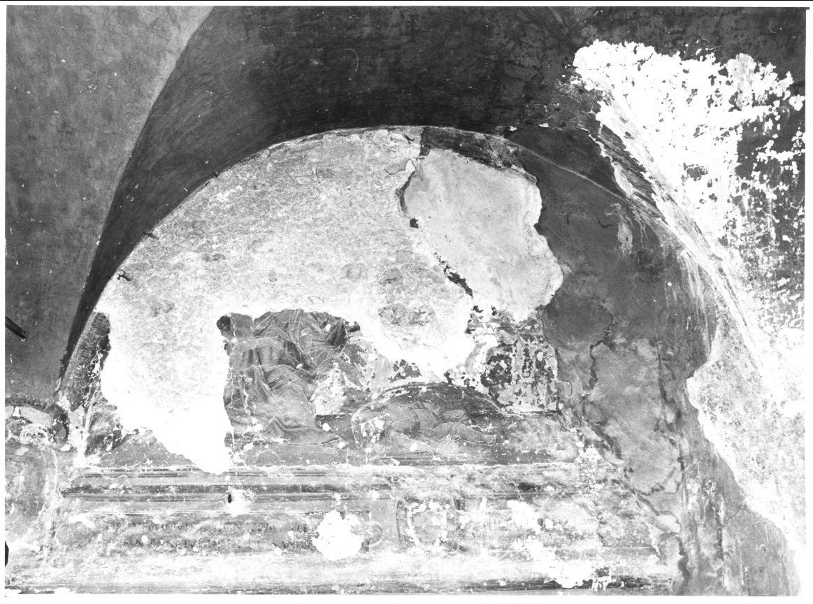 San Filippo Benizi sul letto di morte resuscita un bambino (dipinto, frammento) di Michelini Giovan Battista (sec. XVII)