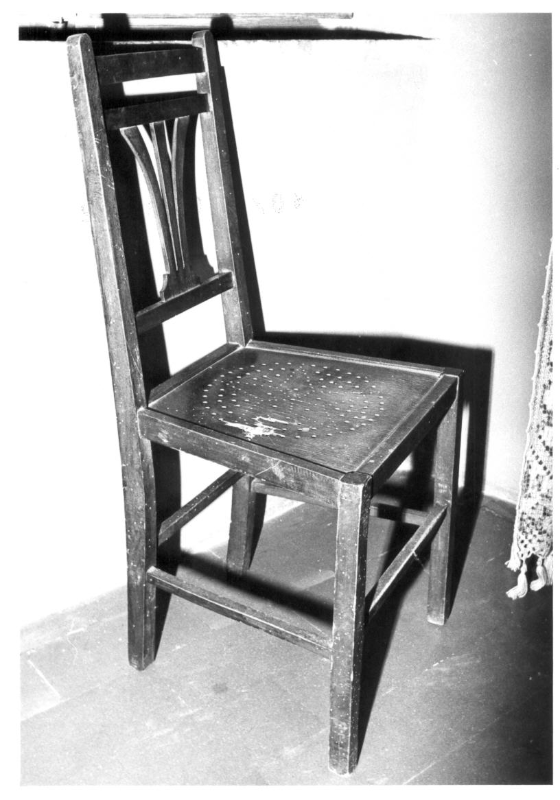 sedia, serie - bottega italiana (primo quarto sec. XX)