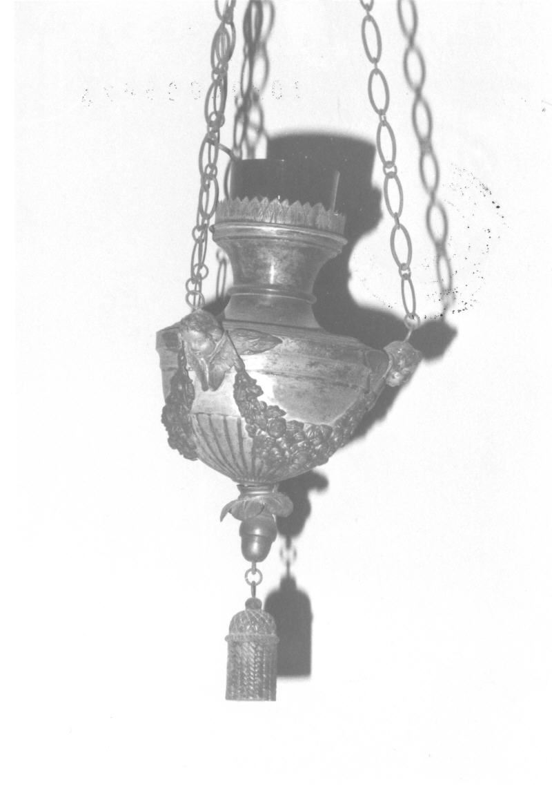 lampada pensile, coppia - bottega italiana (seconda metà sec. XIX)