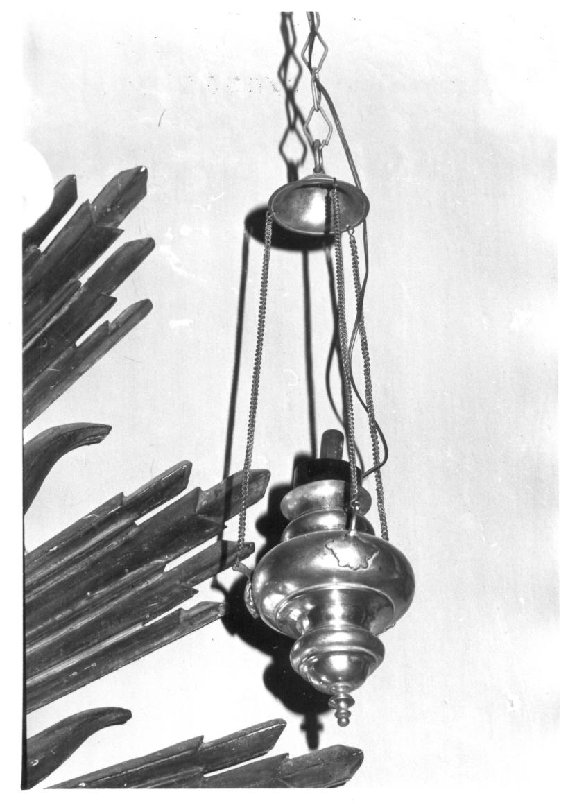 lampada pensile, coppia - bottega italiana (primo quarto sec. XX)