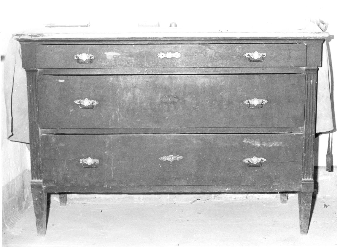 cassettone - bottega umbra (primo quarto sec. XX)