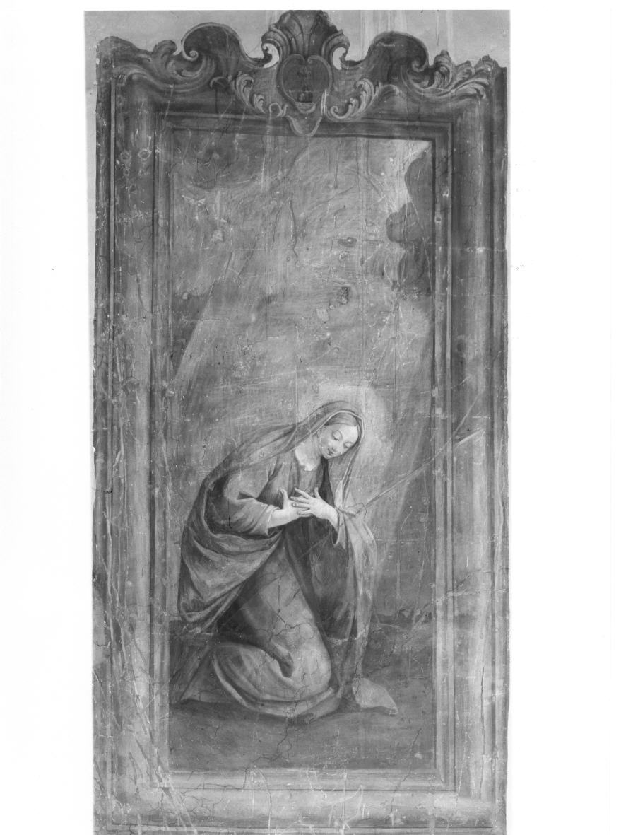 Madonna annunciata (dipinto, elemento d'insieme) di Nasini Giuseppe Nicola (cerchia) (primo quarto sec. XVIII)