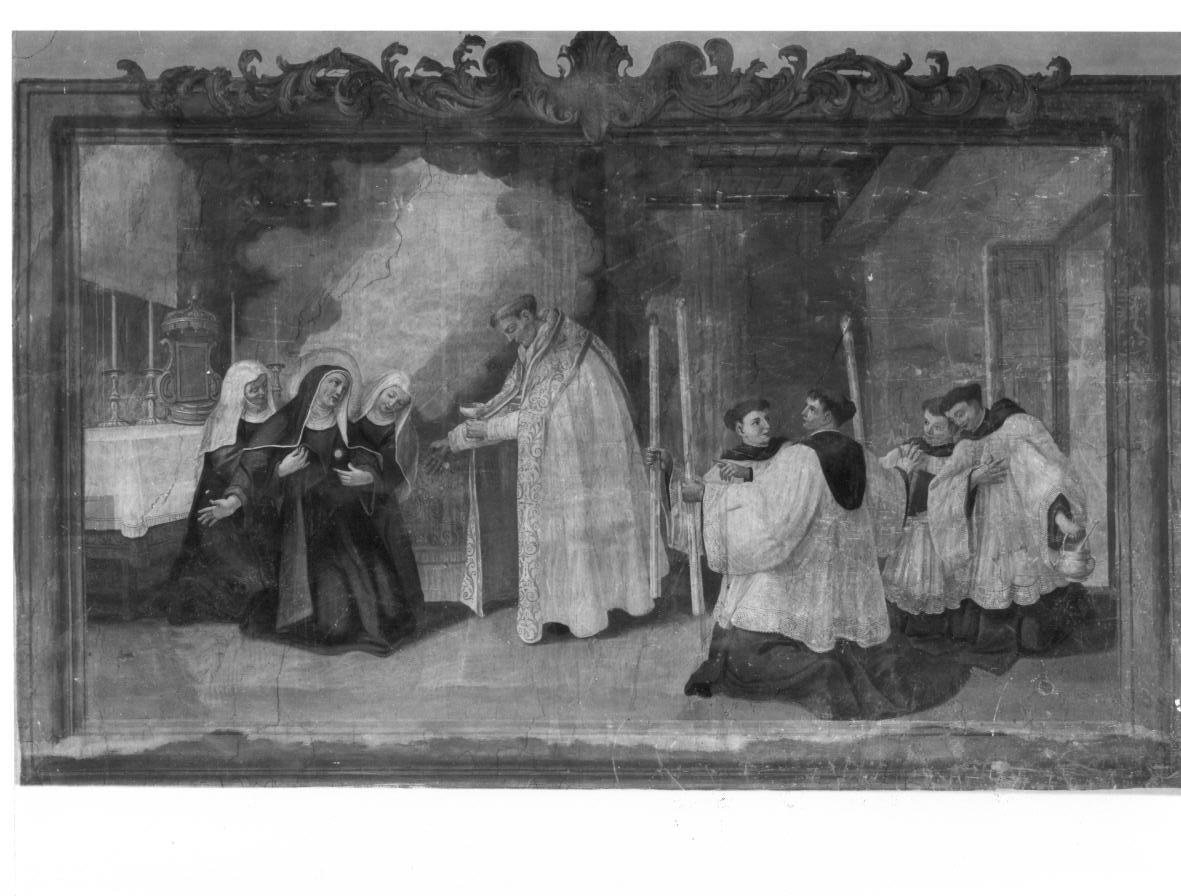 ultima comunione di Santa Veronica Giuliani (dipinto) di Nasini Giuseppe Nicola (cerchia) (prima metà sec. XVIII)