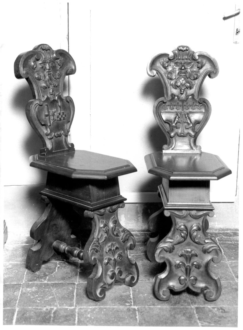 sedia, coppia - bottega italiana (fine/inizio secc. XIX/ XX)