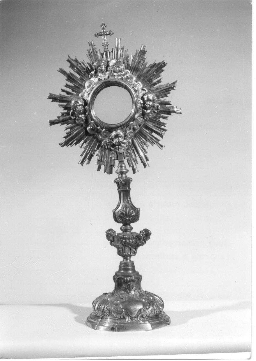ostensorio - a raggiera - bottega Italia centrale (sec. XVIII)