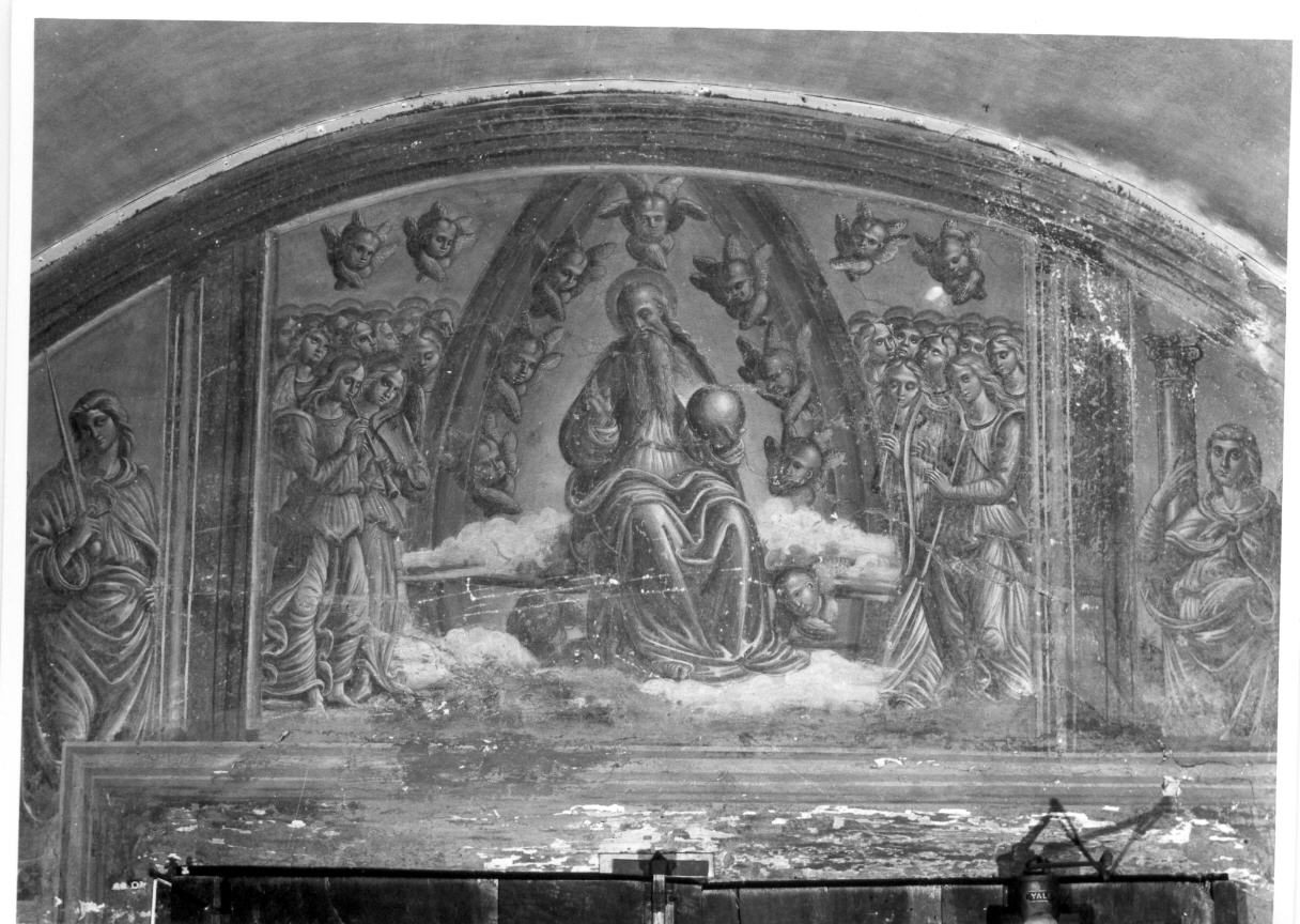 Dio Padre in gloria (dipinto) di Muti Feliciano di Giacomo de' (attribuito) (sec. XVI)