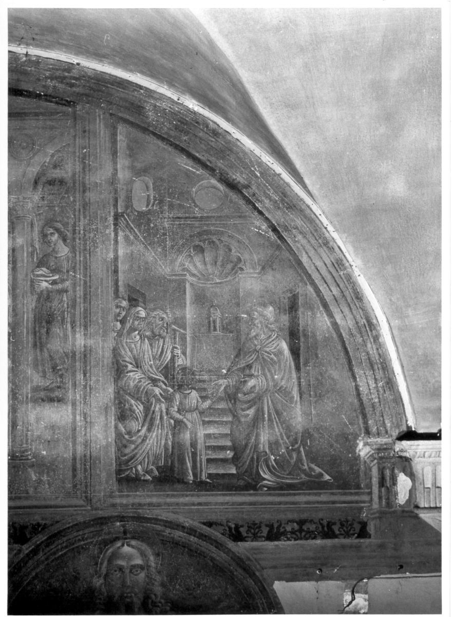 presentazione di Maria Vergine al tempio (dipinto) di Muti Feliciano di Giacomo de' (attribuito) (sec. XVI)