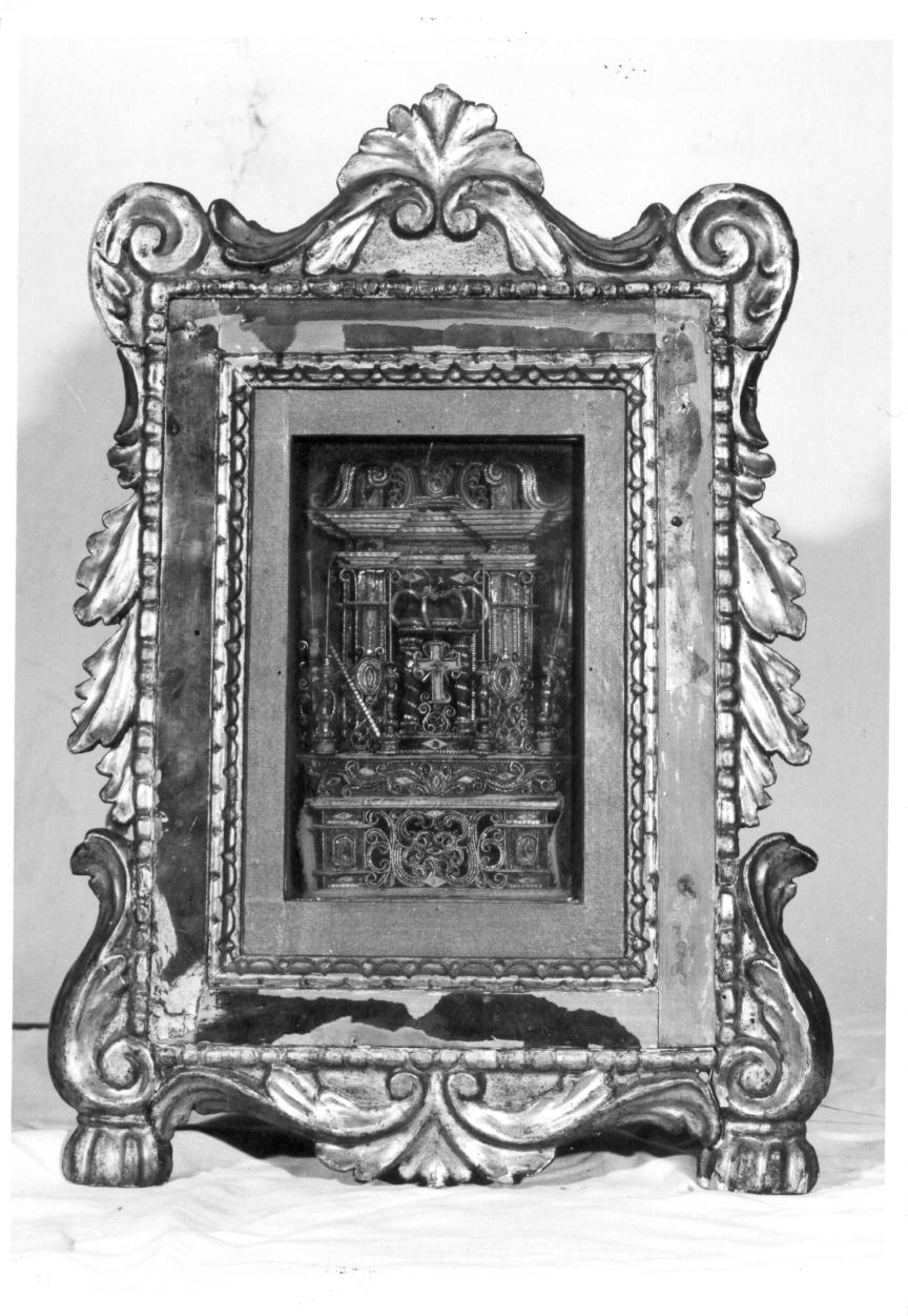 reliquiario - a tabella - bottega Italia centrale (sec. XVIII)