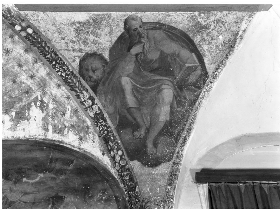 San Marco Evangelista (dipinto, elemento d'insieme) di Circignani Nicolò detto Pomarancio (attribuito) (terzo quarto sec. XVI)