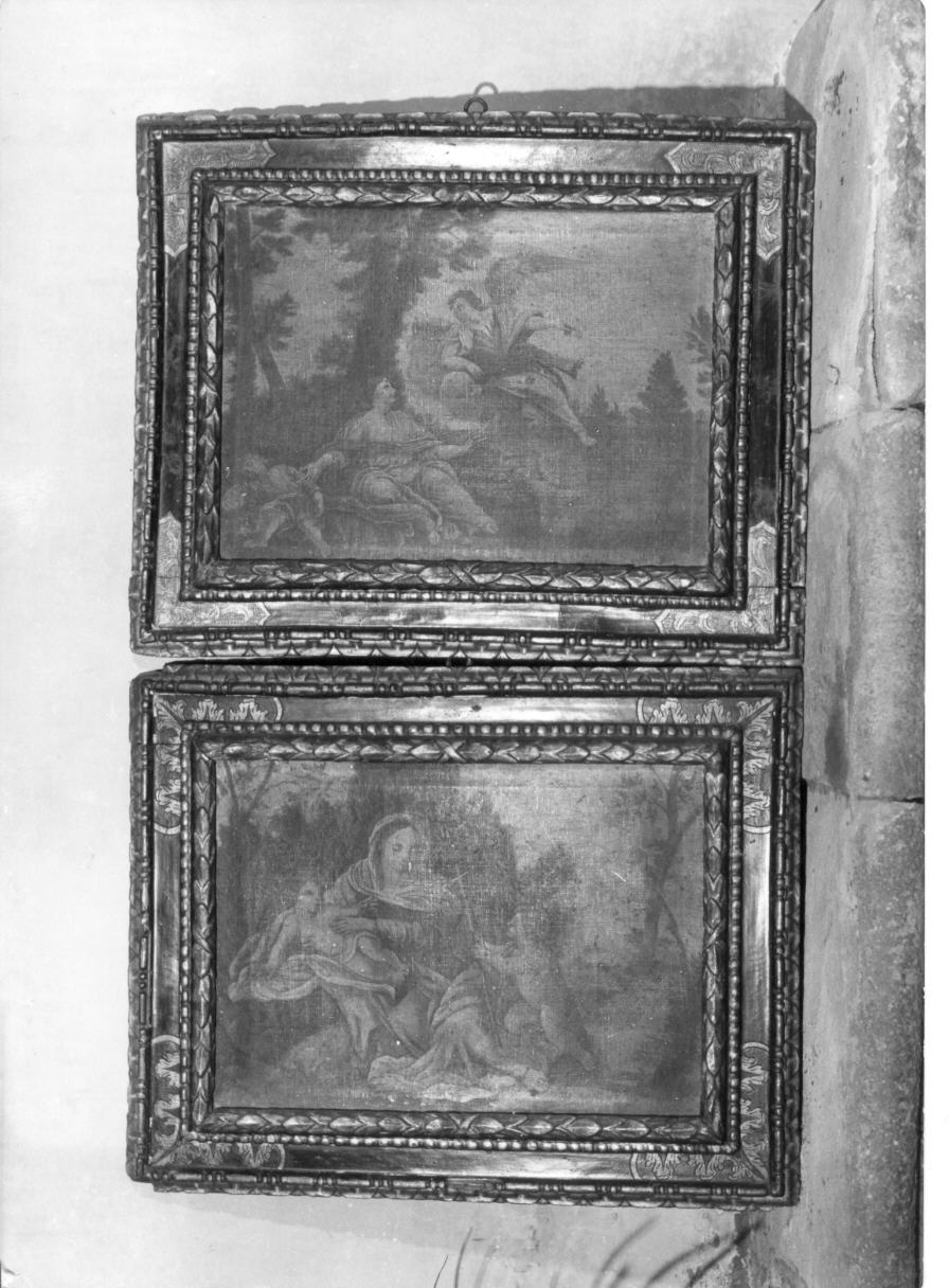 Agar e Ismaele nel deserto confortati dall'angelo (dipinto, pendant) - ambito Italia centrale (sec. XVIII)