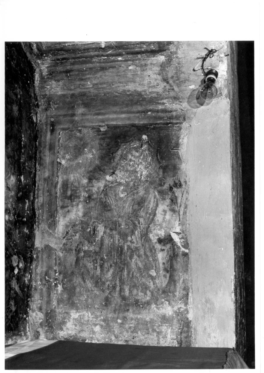 Santo in preghiera (dipinto, elemento d'insieme) - ambito umbro (seconda metà sec. XV)