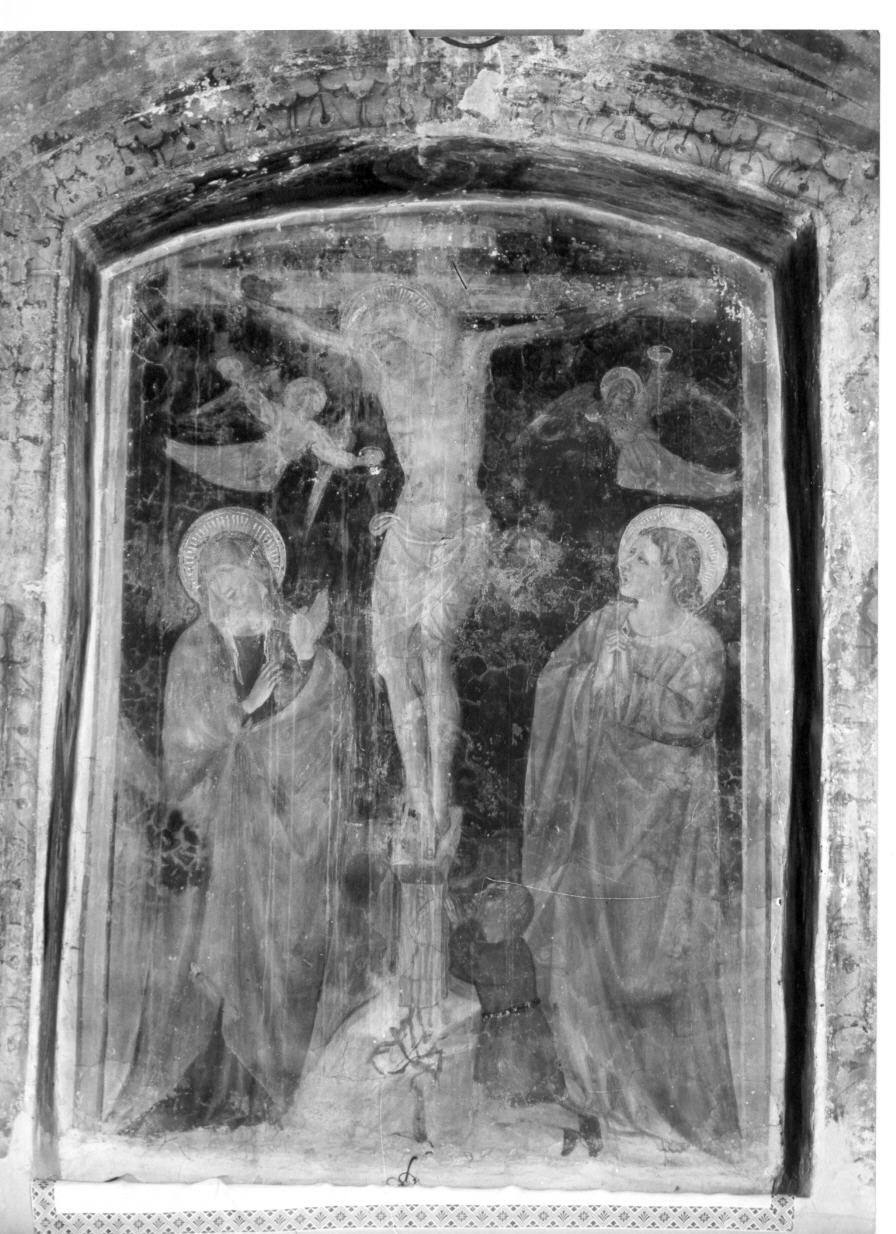 crocifissione di Cristo (dipinto) di Maestro della Crocifissione di Bevagna (attribuito) (seconda metà sec. XV)