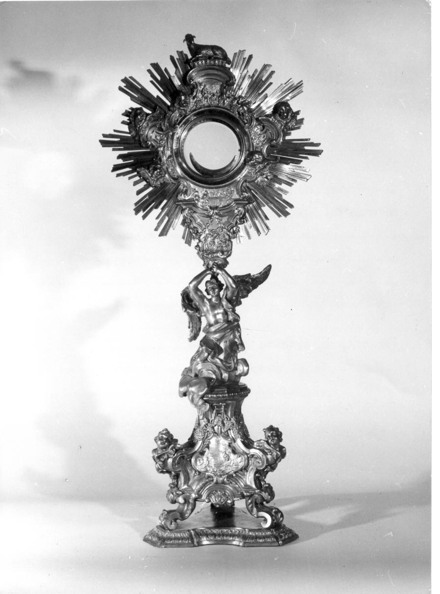 ostensorio - a raggiera - bottega Italia centrale (prima metà sec. XVIII)