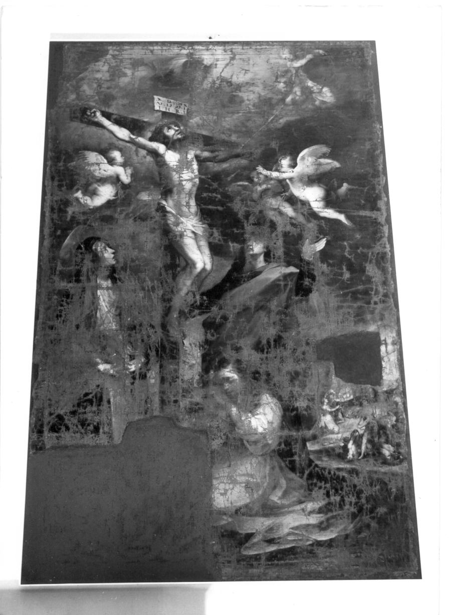 crocifissione di Cristo (dipinto) di Salimbeni Ventura detto Bevilacqua (sec. XVII)