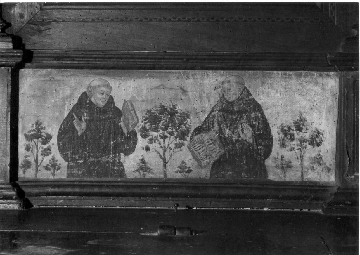 coppia di frati agostiniani (dipinto, elemento d'insieme) di Ugolino di Gisberto (ultimo quarto sec. XV)