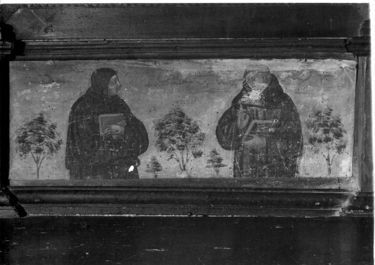 coppia di frati agostiniani (dipinto, elemento d'insieme) di Ugolino di Gisberto (ultimo quarto sec. XV)