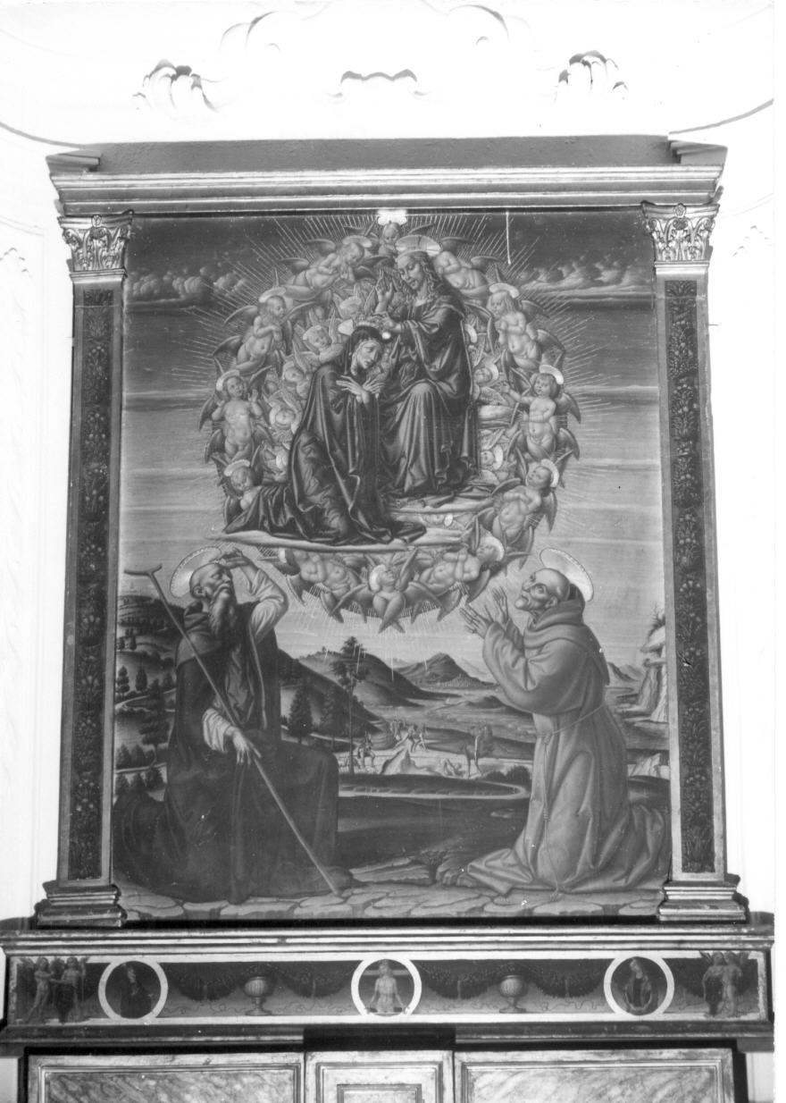 Cristo in pietà tra la Madonna e San Giovanni Evangelista (predella, elemento d'insieme) di Niccolò di Liberatore detto Alunno (sec. XV)