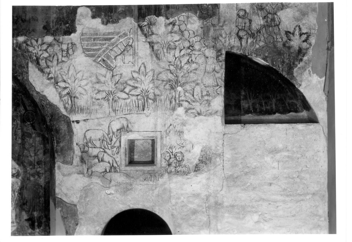Romolo e Remo radunano i pastori (sinopia, elemento d'insieme) di Gentile da Fabriano (e aiuti) (sec. XV)