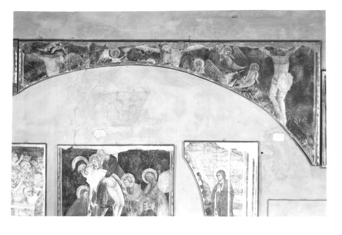 crocifissione di Cristo (dipinto, elemento d'insieme) di Maestro dell'abside destra di S. Francesco a Montefalco (ultimo quarto sec. XIV)