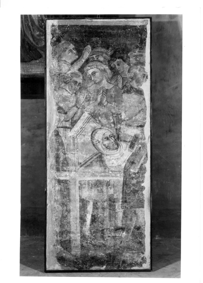 riconoscimento della vera croce (dipinto, frammento) di Maestro dell'abside destra di S. Francesco a Montefalco (ultimo quarto sec. XIV)
