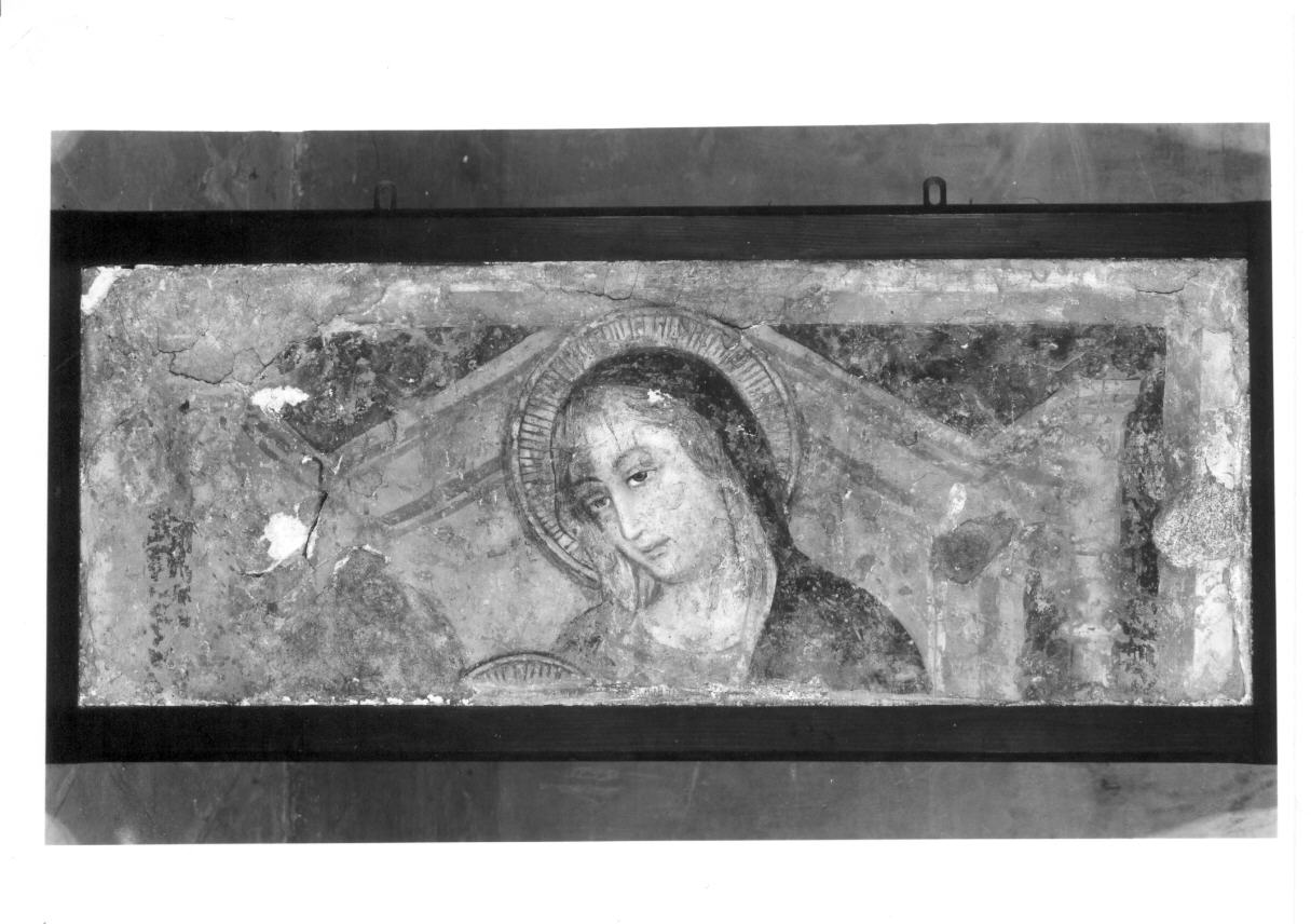 Madonna in trono con Bambino (dipinto, frammento) di Mazzaforte Giovanni di Corraduccio (prima metà sec. XV)
