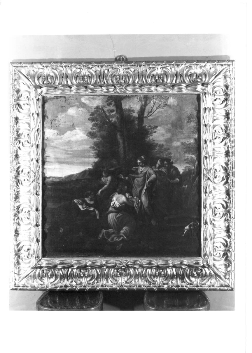 Mosè salvato dalle acque (dipinto) di Pittore di Popola (attribuito) (seconda metà sec. XVII)